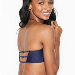 NEW VICTORIA'S SECRET Strappy Ring Halter Bandeau Bikini Swim Top